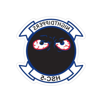 Navy Nightdippers HSC 5 (U.S. Navy) REVERSE PRINT Transparent Die-Cut STICKER - The Sticker Space