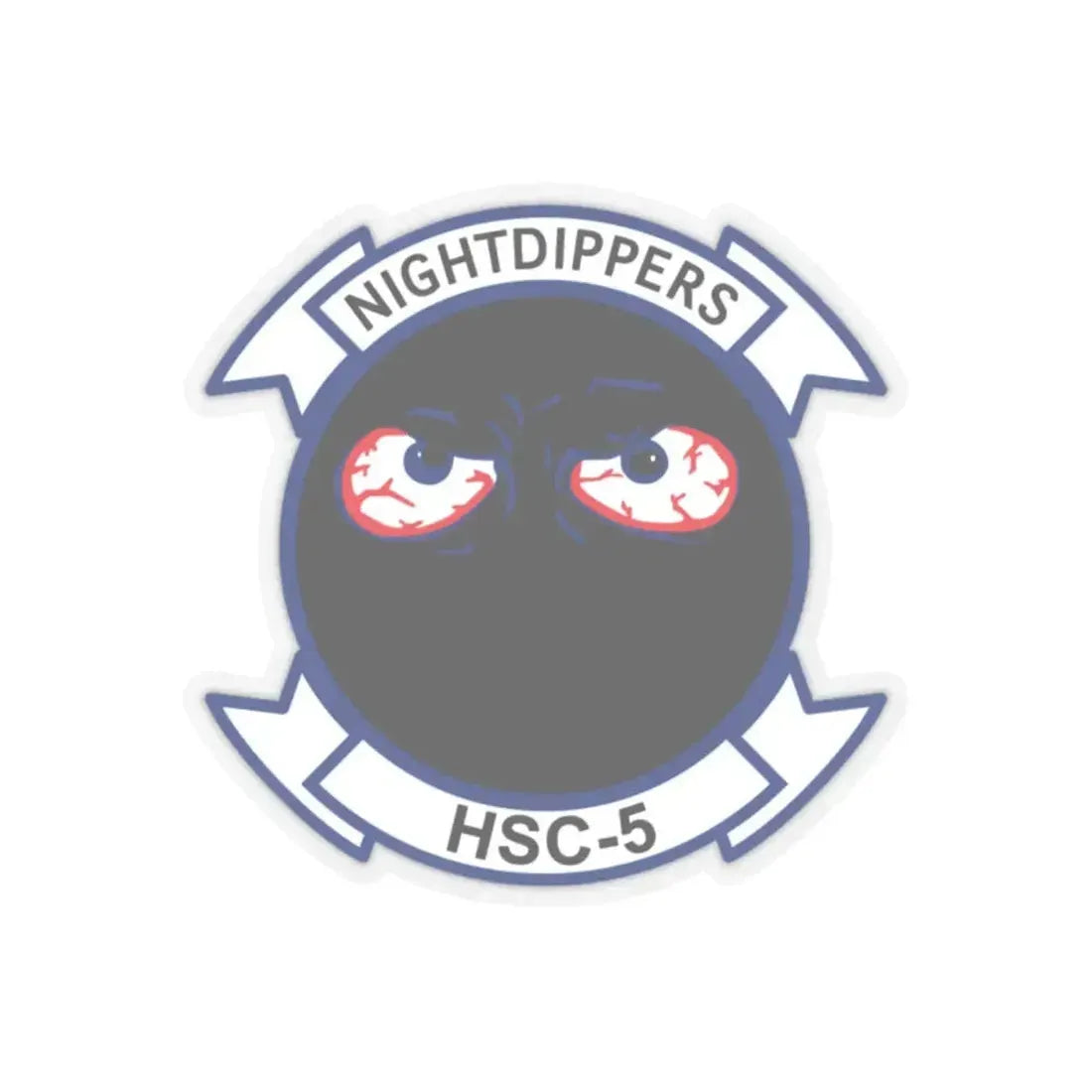 Navy Nightdippers HSC 5 (U.S. Navy) STICKER Vinyl Kiss-Cut Decal 2 Inch Transparent - The Sticker Space