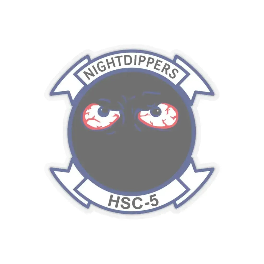 Navy Nightdippers HSC 5 (U.S. Navy) STICKER Vinyl Kiss-Cut Decal 4 Inch Transparent - The Sticker Space