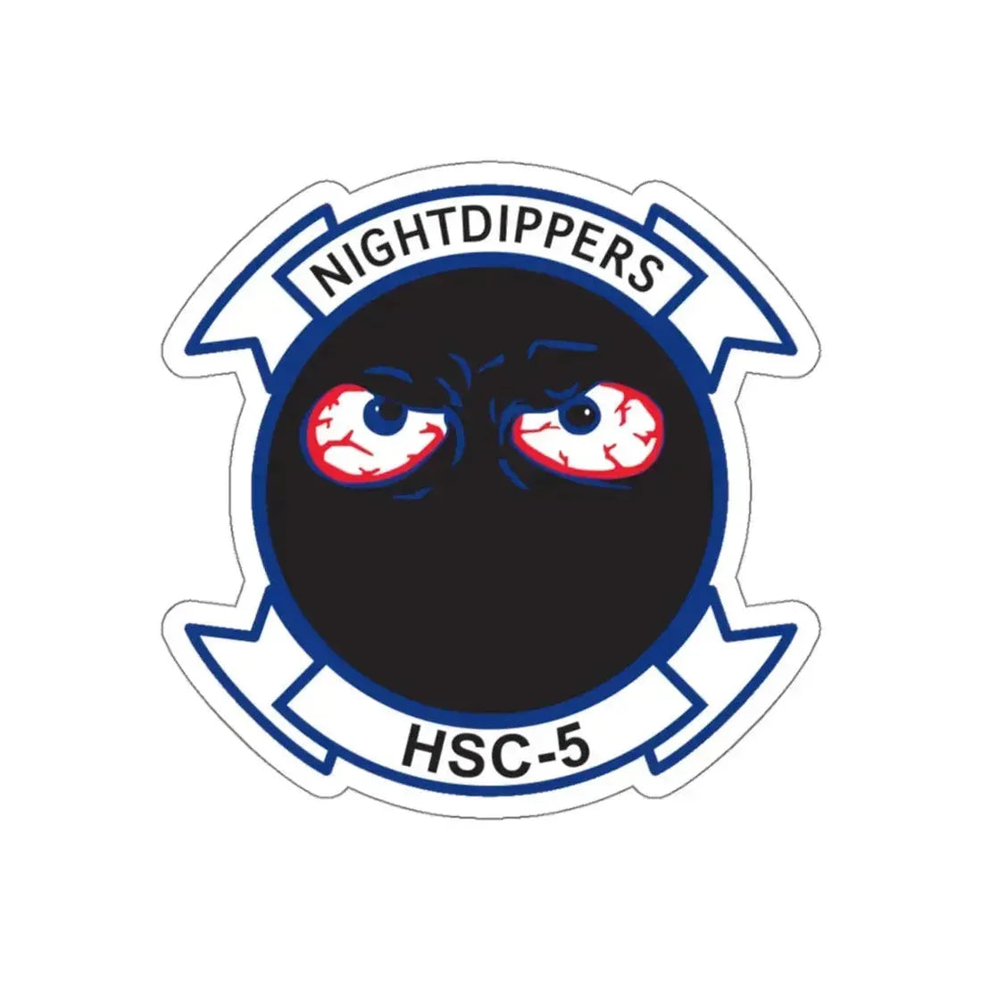 Navy Nightdippers HSC 5 (U.S. Navy) STICKER Vinyl Kiss-Cut Decal 4 Inch White - The Sticker Space
