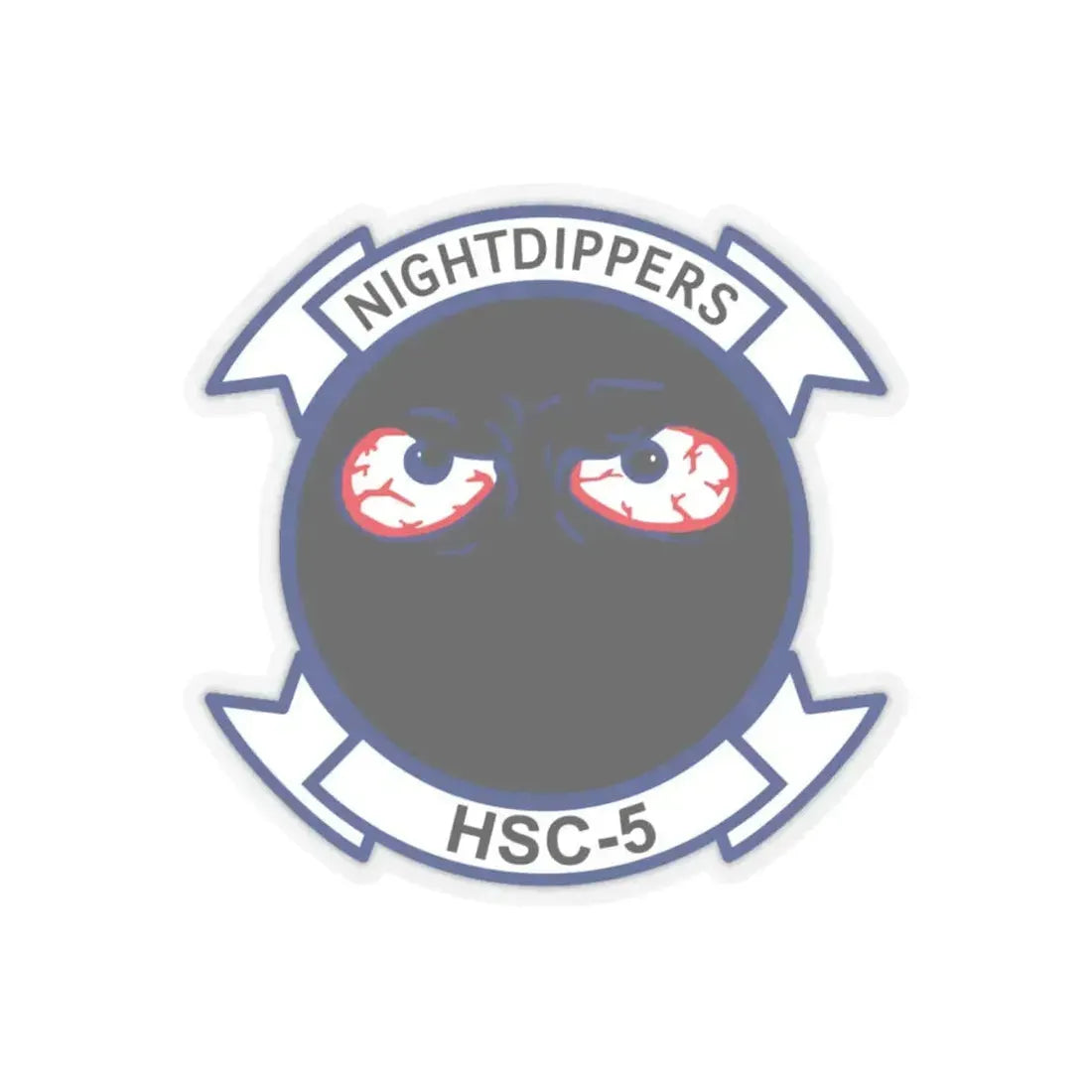 Navy Nightdippers HSC 5 (U.S. Navy) STICKER Vinyl Kiss-Cut Decal 6 Inch Transparent - The Sticker Space