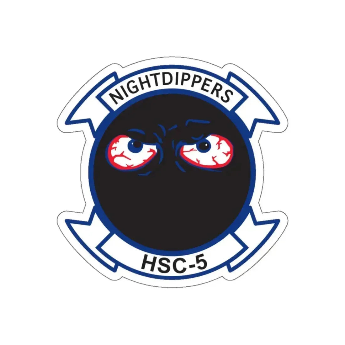 Navy Nightdippers HSC 5 (U.S. Navy) STICKER Vinyl Kiss-Cut Decal 6 Inch White - The Sticker Space