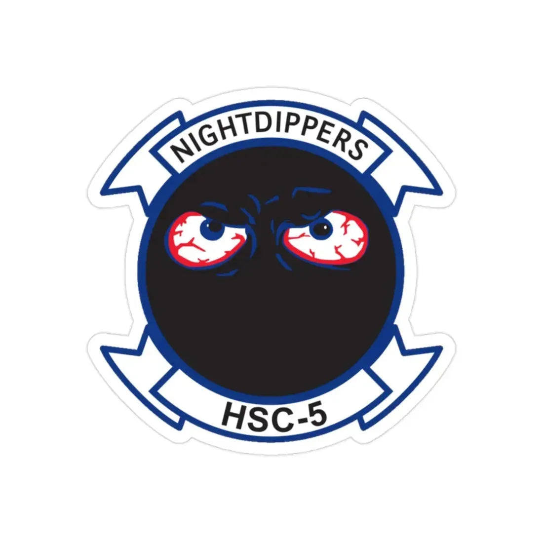 Navy Nightdippers HSC 5 (U.S. Navy) Transparent STICKER Die-Cut Vinyl Decal - The Sticker Space
