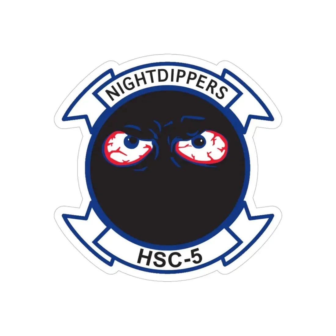 Navy Nightdippers HSC 5 (U.S. Navy) Transparent STICKER Die-Cut Vinyl Decal - The Sticker Space