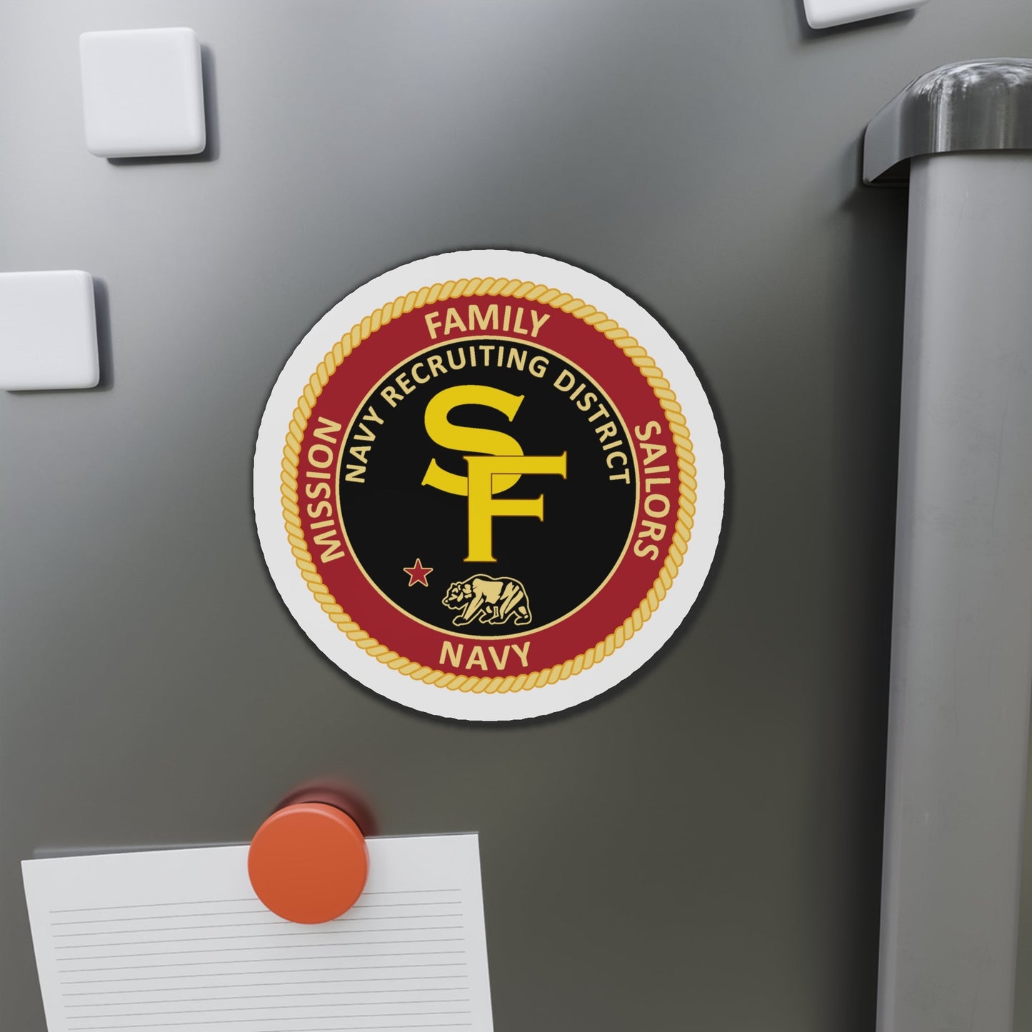 Navy Recruiting District San Francisco (U.S. Navy) Die-Cut Magnet-The Sticker Space