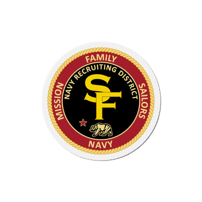 Navy Recruiting District San Francisco (U.S. Navy) Die-Cut Magnet-6 × 6"-The Sticker Space