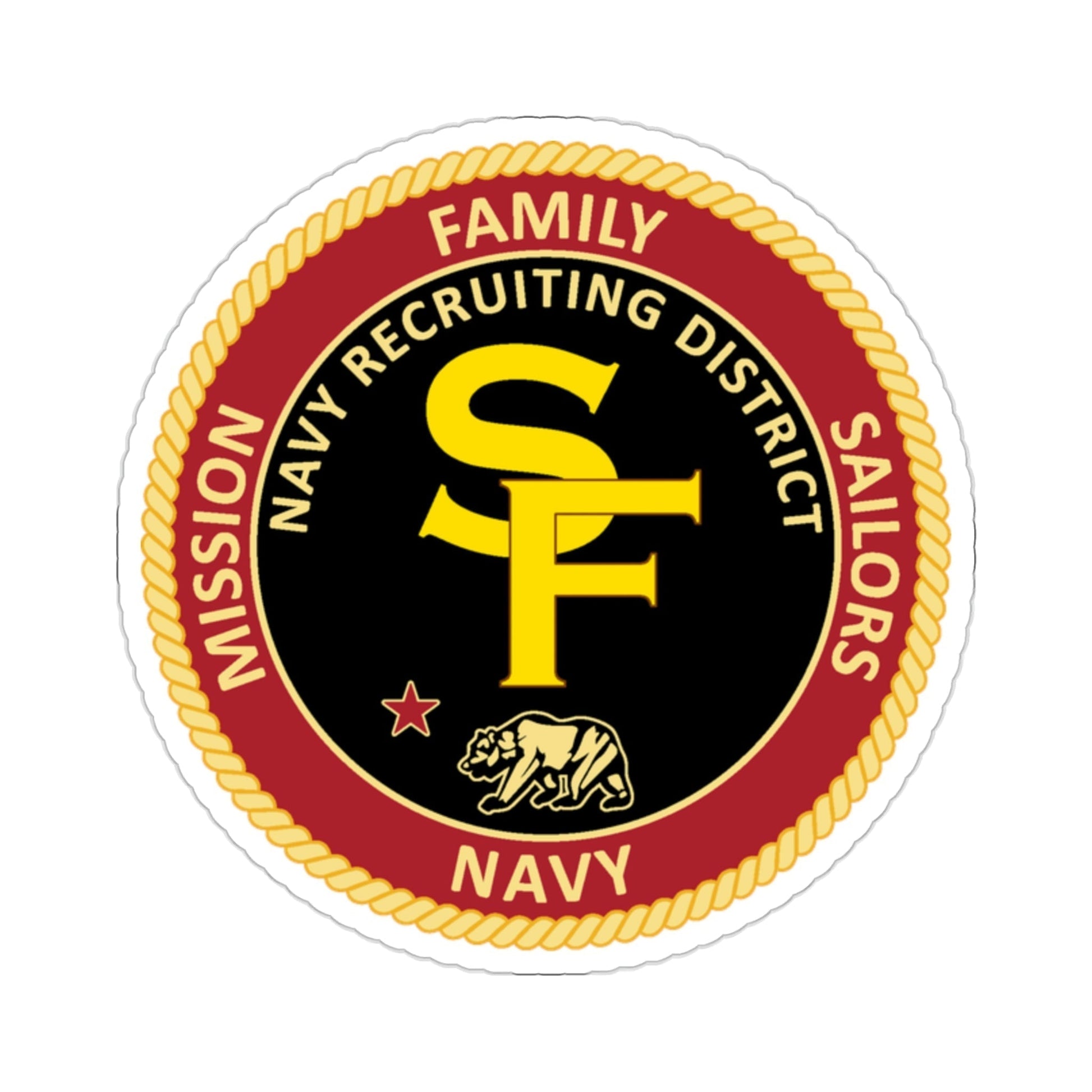 Navy Recruiting District San Francisco (U.S. Navy) STICKER Vinyl Die-Cut Decal-2 Inch-The Sticker Space