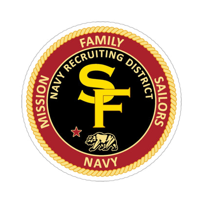 Navy Recruiting District San Francisco (U.S. Navy) STICKER Vinyl Die-Cut Decal-3 Inch-The Sticker Space