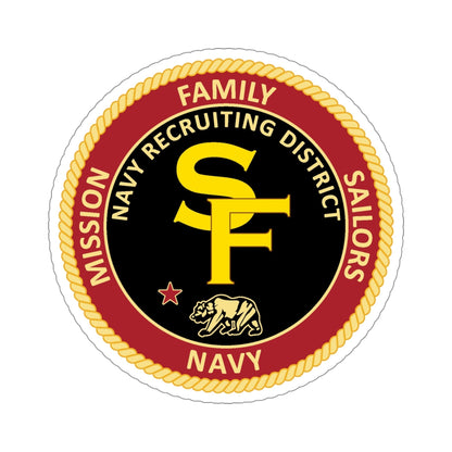 Navy Recruiting District San Francisco (U.S. Navy) STICKER Vinyl Die-Cut Decal-5 Inch-The Sticker Space