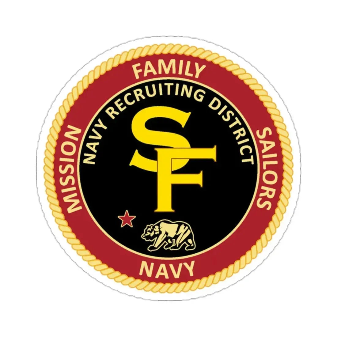 Navy Recruiting District San Francisco (U.S. Navy) STICKER Vinyl Die-Cut Decal 2 Inch - The Sticker Space