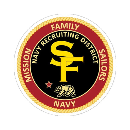 Navy Recruiting District San Francisco (U.S. Navy) STICKER Vinyl Die-Cut Decal 2 Inch - The Sticker Space