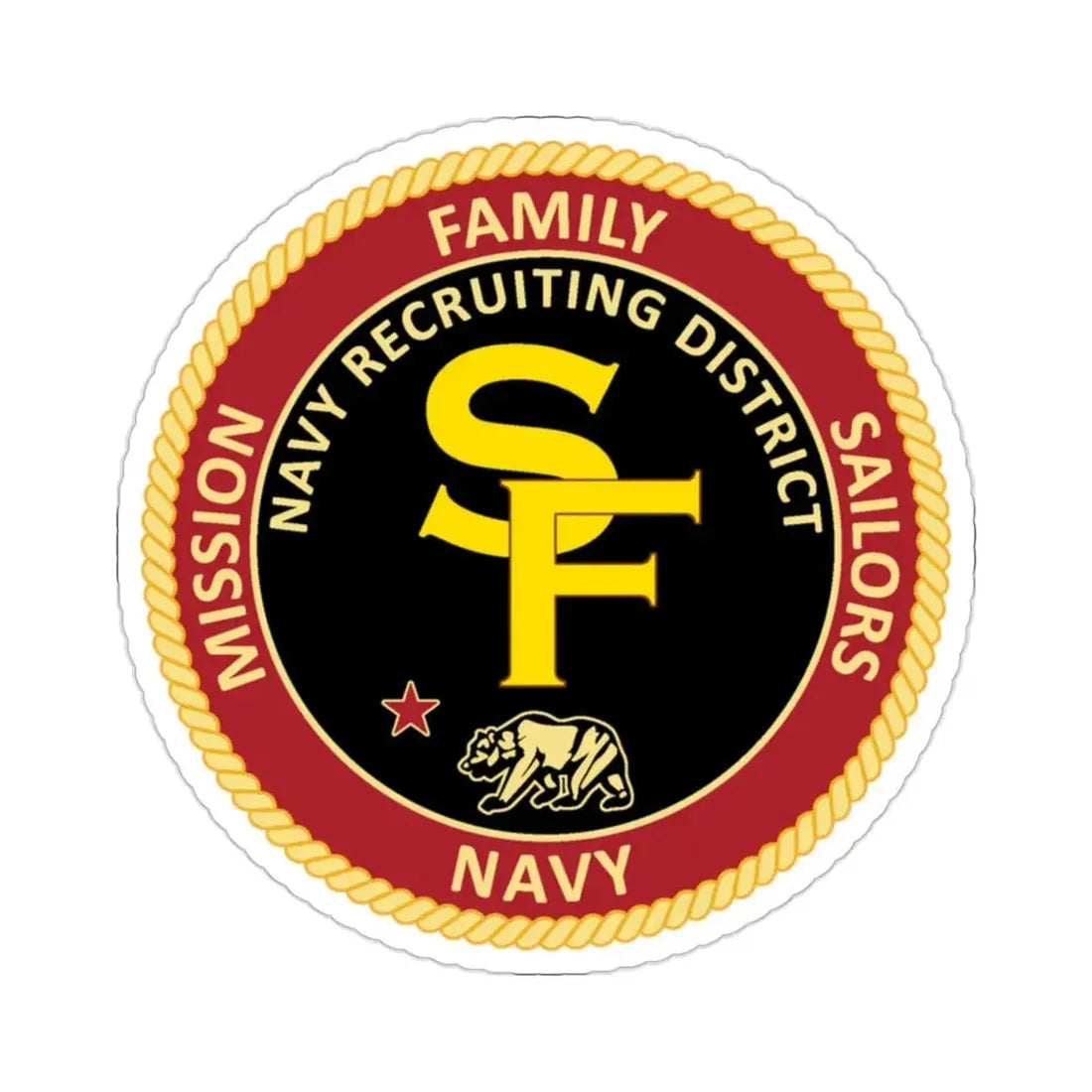 Navy Recruiting District San Francisco (U.S. Navy) STICKER Vinyl Die-Cut Decal 2 Inch - The Sticker Space