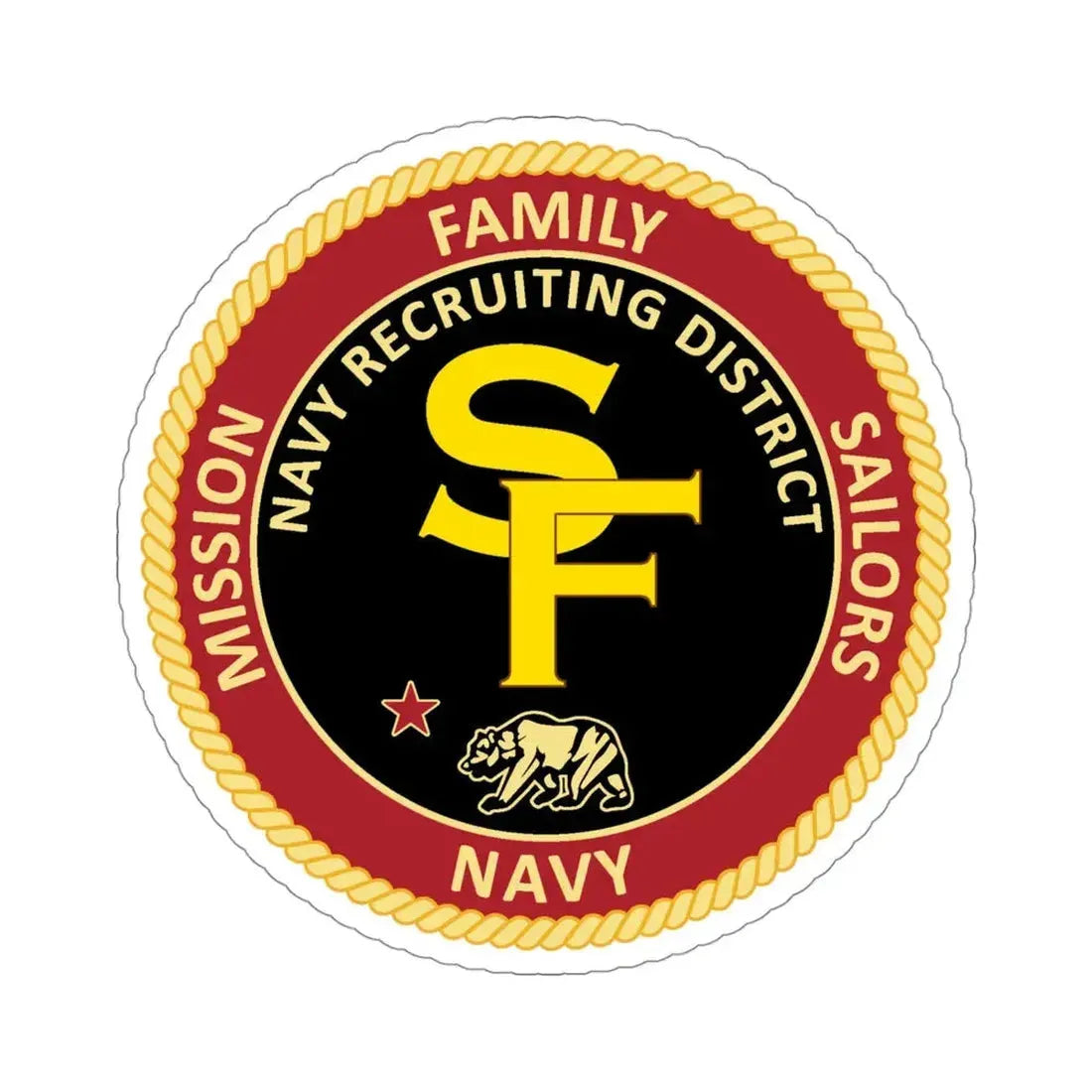 Navy Recruiting District San Francisco (U.S. Navy) STICKER Vinyl Die-Cut Decal 4 Inch - The Sticker Space