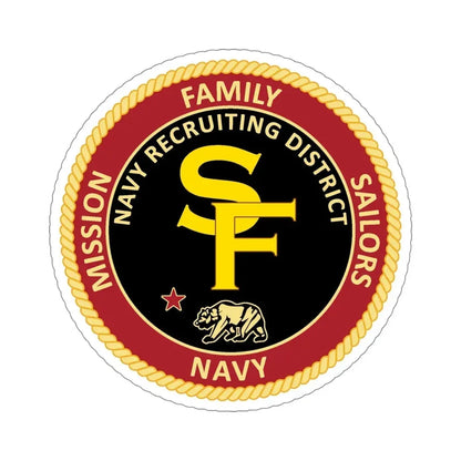 Navy Recruiting District San Francisco (U.S. Navy) STICKER Vinyl Die-Cut Decal 5 Inch - The Sticker Space