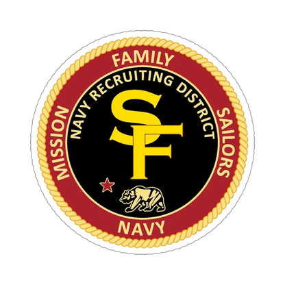 Navy Recruiting District San Francisco (U.S. Navy) STICKER Vinyl Die-Cut Decal - The Sticker Space