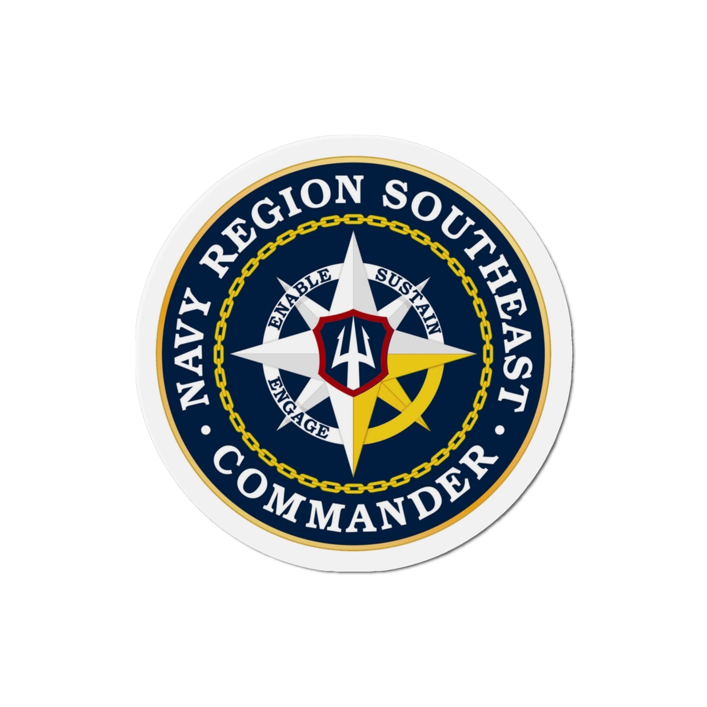 Navy Region Southeast (U.S. Navy) Die-Cut Magnet-The Sticker Space