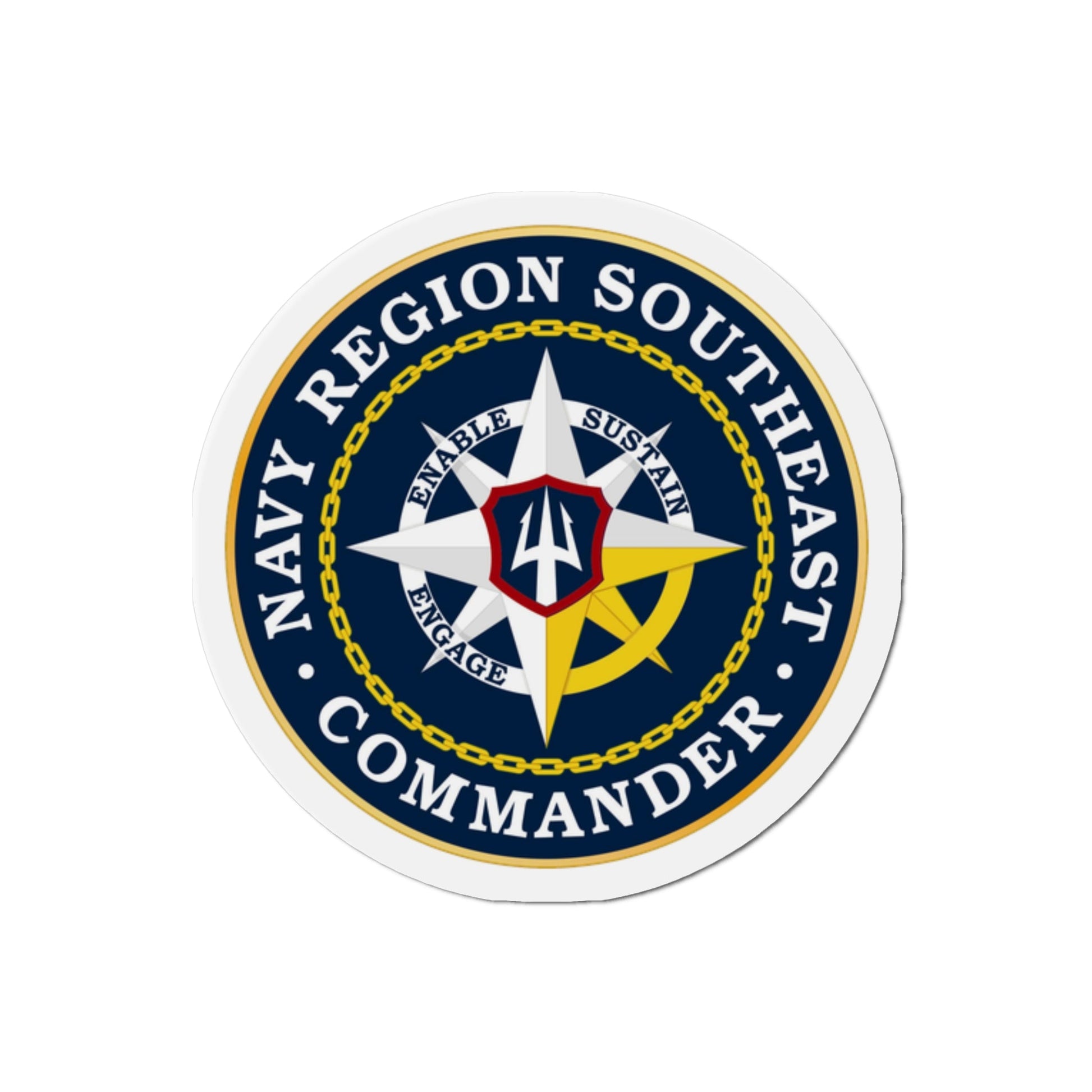 Navy Region Southeast (U.S. Navy) Die-Cut Magnet-The Sticker Space