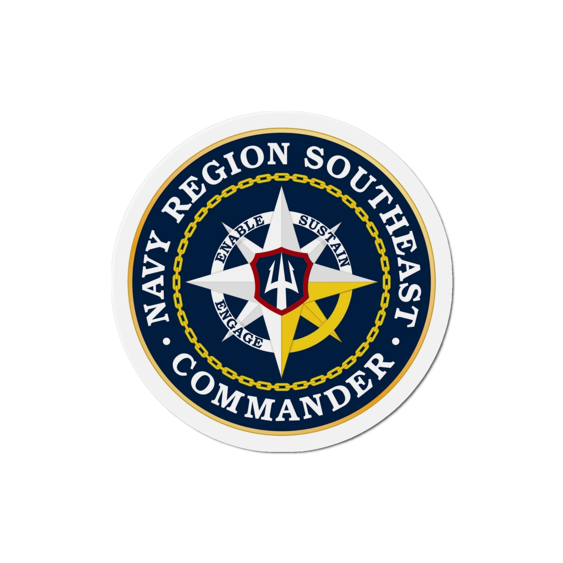 Navy Region Southeast (U.S. Navy) Die-Cut Magnet-The Sticker Space