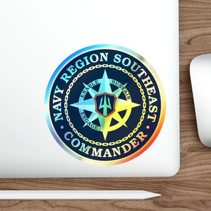 Navy Region Southeast (U.S. Navy) Holographic STICKER Die-Cut Vinyl Decal-The Sticker Space