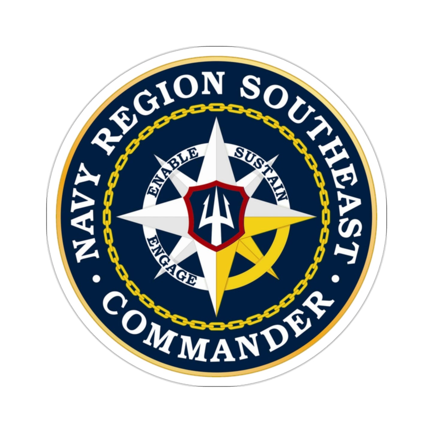 Navy Region Southeast (U.S. Navy) STICKER Vinyl Die-Cut Decal-2 Inch-The Sticker Space