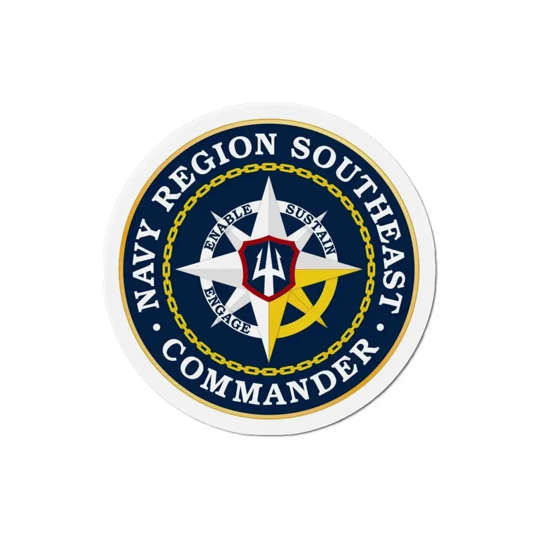 Navy Region Southeast (U.S. Navy) Refrigerator Magnet 3 Inch - The Sticker Space