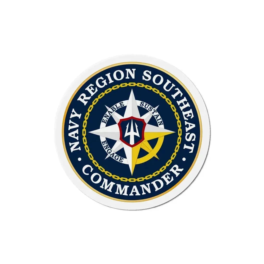 Navy Region Southeast (U.S. Navy) Refrigerator Magnet 6 Inch - The Sticker Space