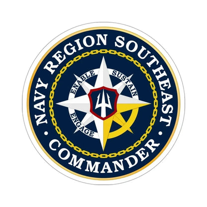 Navy Region Southeast (U.S. Navy) STICKER Vinyl Die-Cut Decal 4 Inch - The Sticker Space