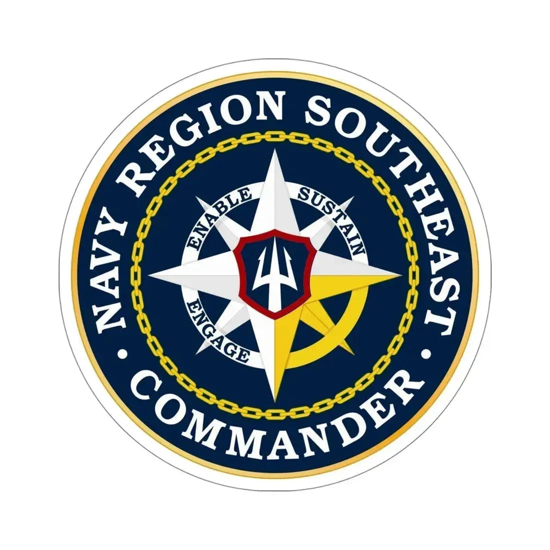 Navy Region Southeast (U.S. Navy) STICKER Vinyl Die-Cut Decal 5 Inch - The Sticker Space