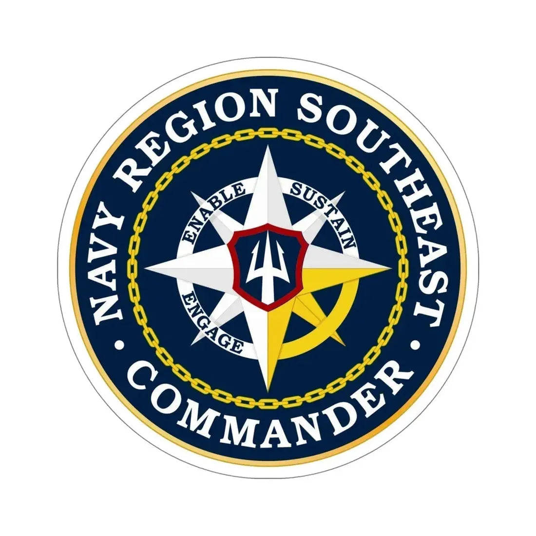 Navy Region Southeast (U.S. Navy) STICKER Vinyl Die-Cut Decal 6 Inch - The Sticker Space