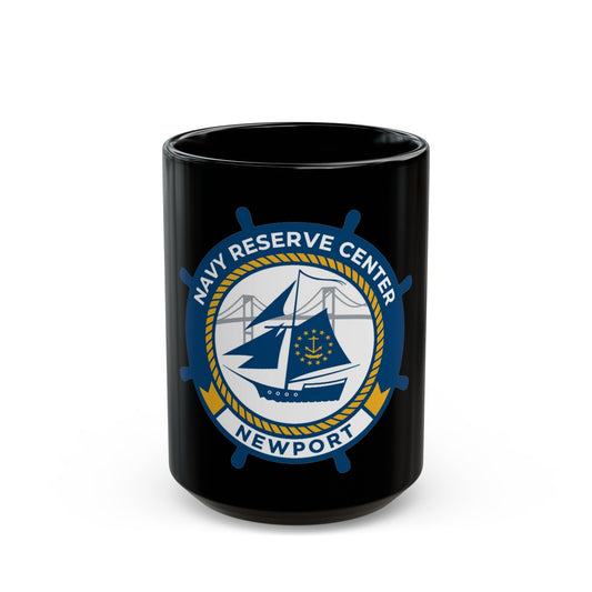 Navy Reserve Center Newport (U.S. Navy) Black Coffee Mug-15oz-The Sticker Space