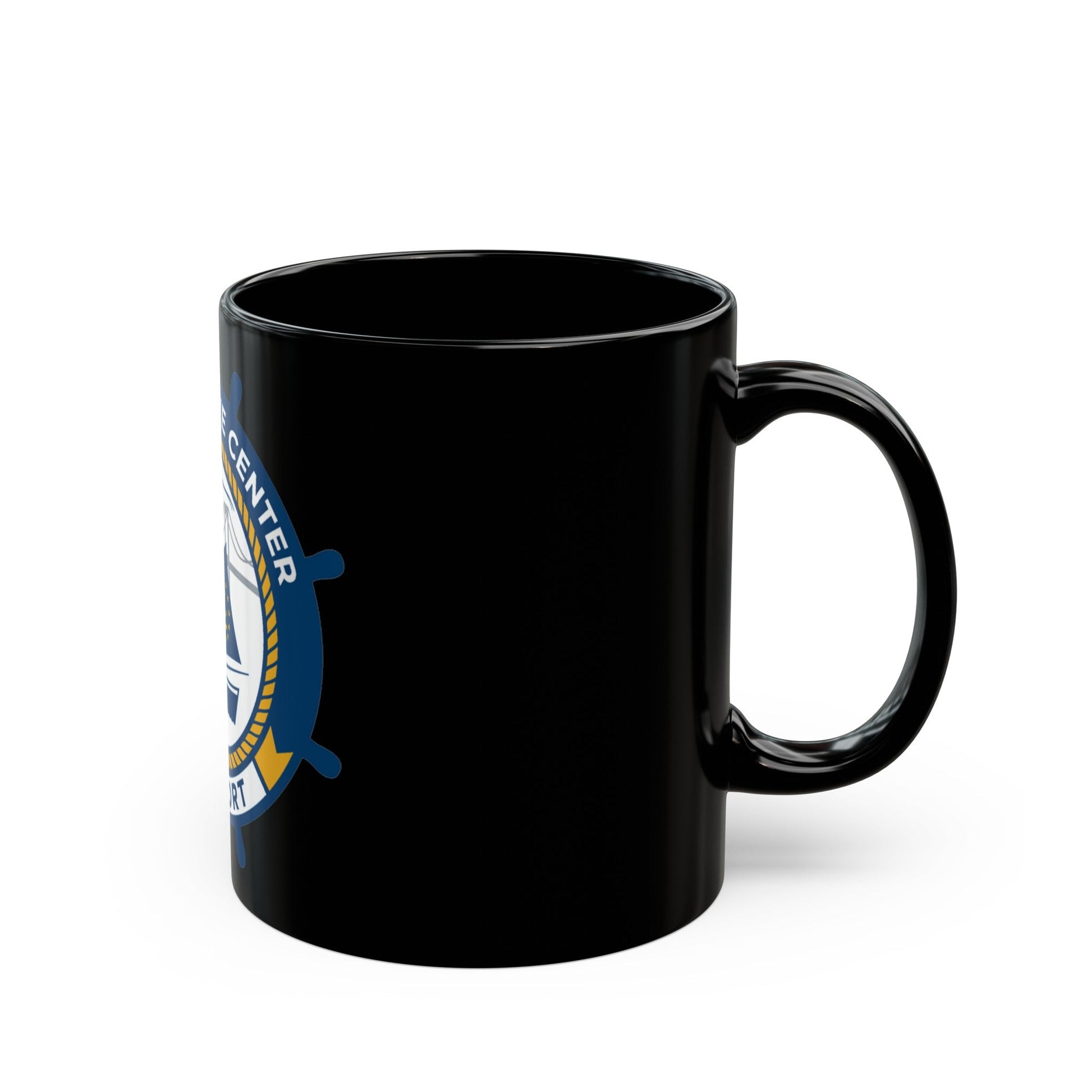 Navy Reserve Center Newport (U.S. Navy) Black Coffee Mug-The Sticker Space