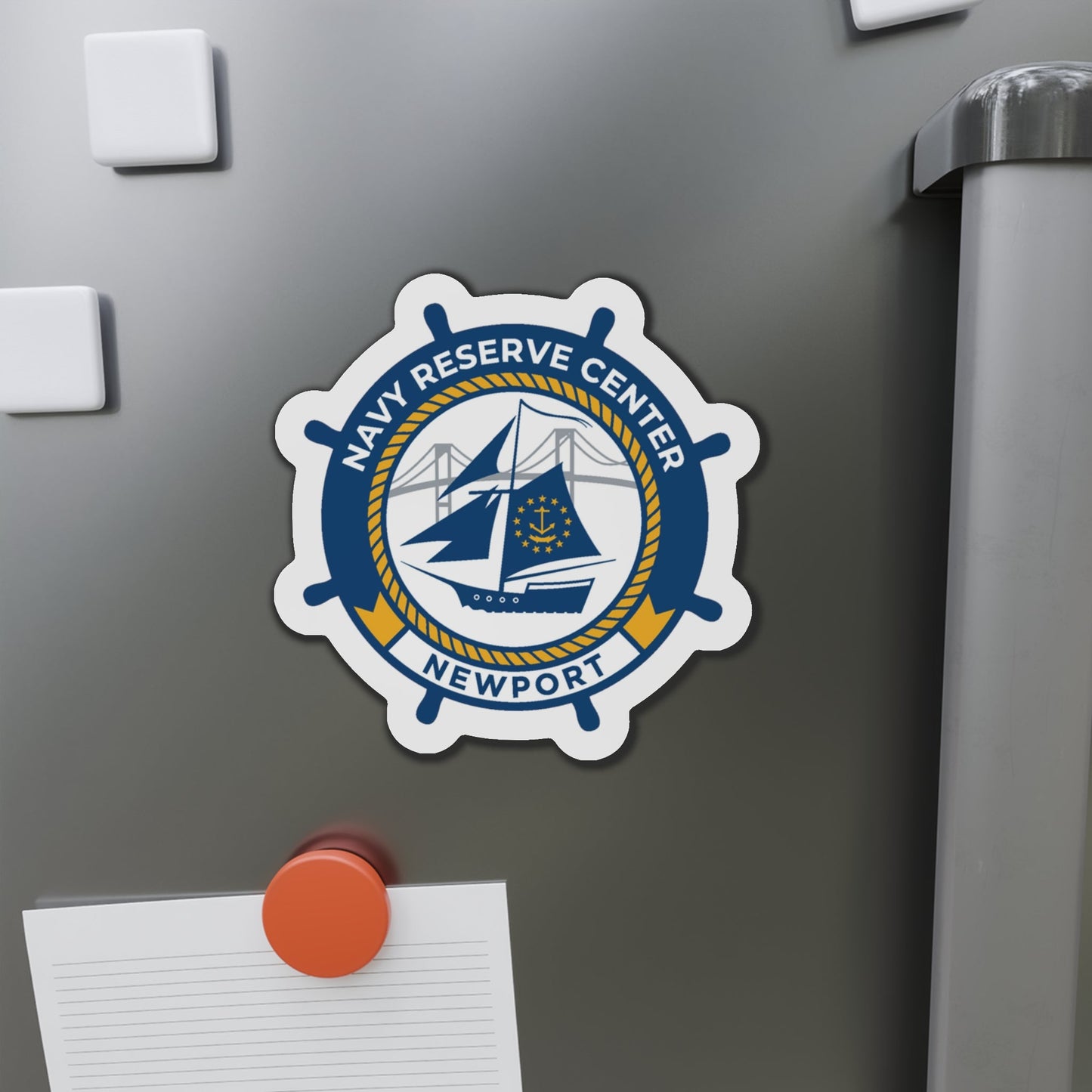 Navy Reserve Center Newport (U.S. Navy) Die-Cut Magnet-The Sticker Space