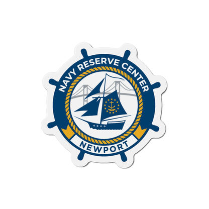 Navy Reserve Center Newport (U.S. Navy) Die-Cut Magnet-3" x 3"-The Sticker Space