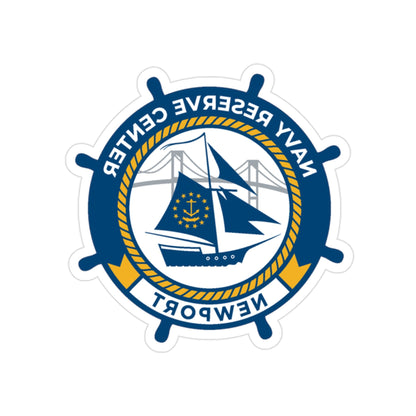 Navy Reserve Center Newport (U.S. Navy) REVERSE PRINT Transparent STICKER-2 Inch-The Sticker Space