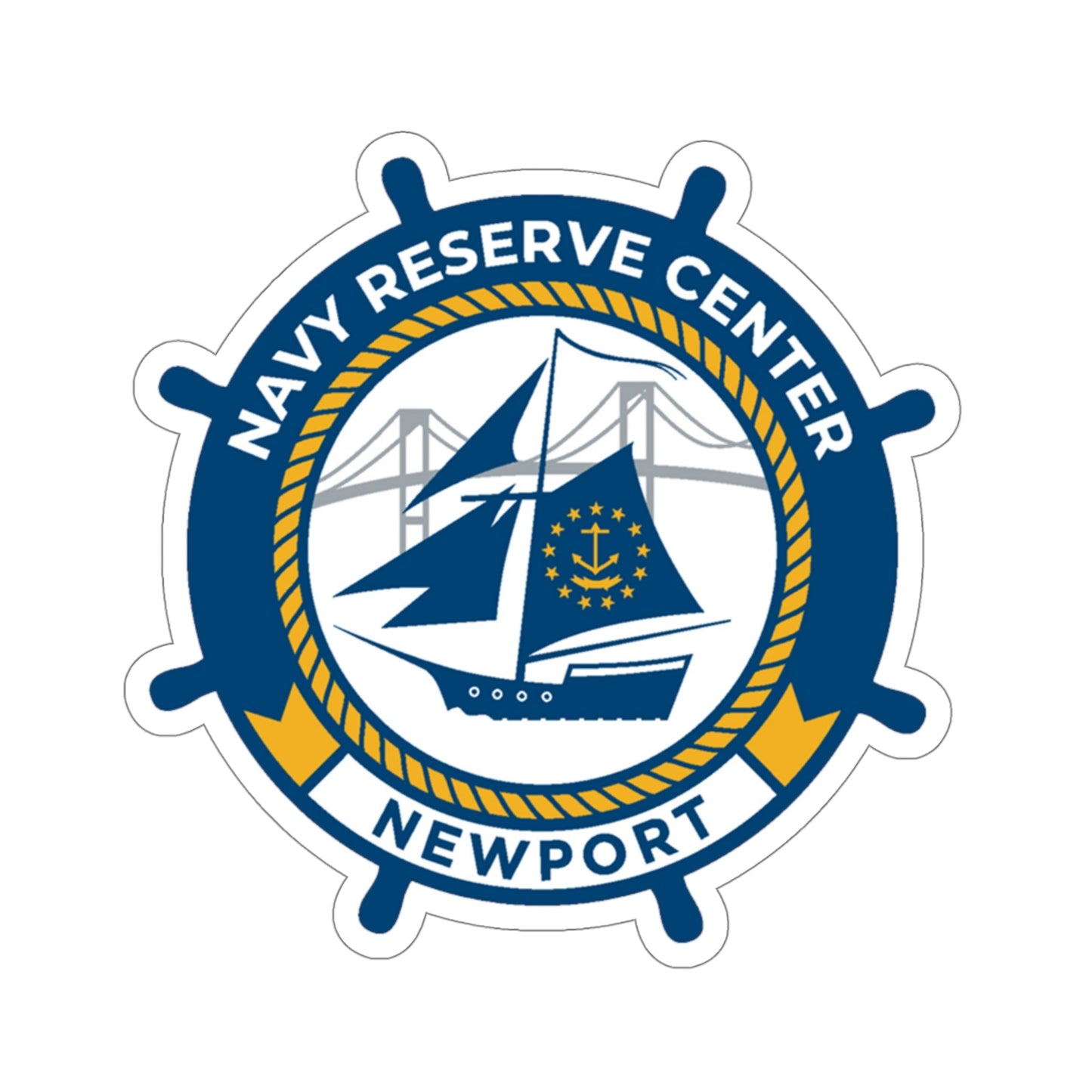 Navy Reserve Center Newport (U.S. Navy) STICKER Vinyl Die-Cut Decal-5 Inch-The Sticker Space