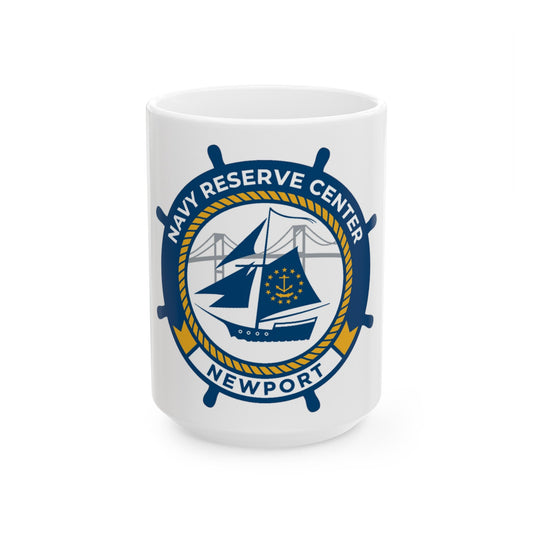Navy Reserve Center Newport (U.S. Navy) White Coffee Mug-15oz-The Sticker Space