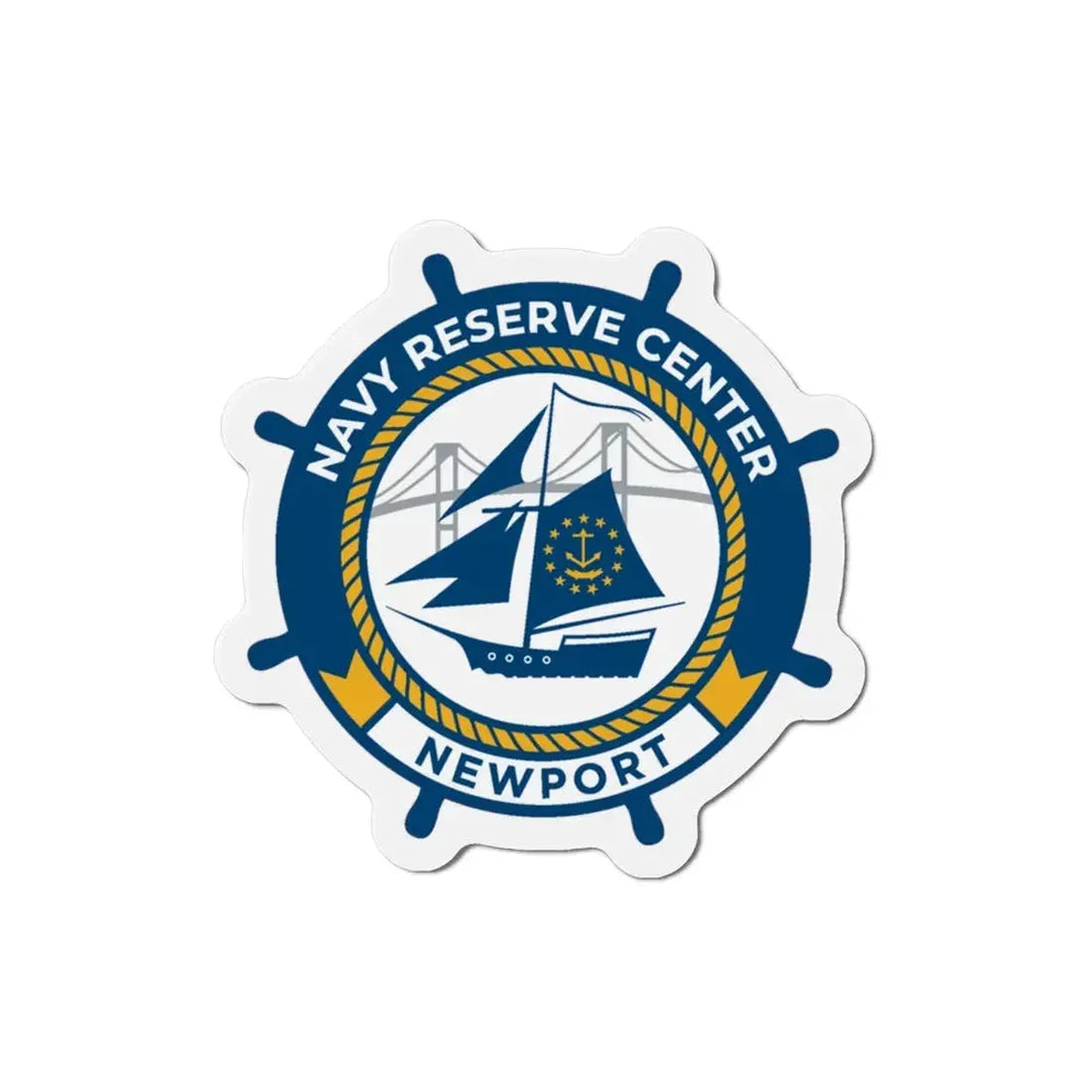 Navy Reserve Center Newport (U.S. Navy) Refrigerator Magnet 3 Inch - The Sticker Space