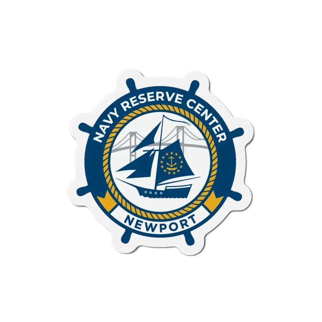 Navy Reserve Center Newport (U.S. Navy) Refrigerator Magnet 5 Inch - The Sticker Space