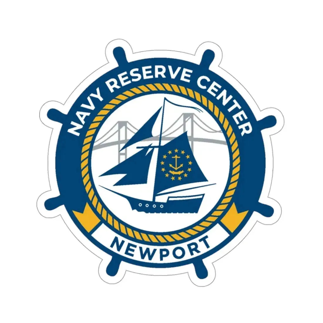 Navy Reserve Center Newport (U.S. Navy) STICKER Vinyl Die-Cut Decal 3 Inch - The Sticker Space