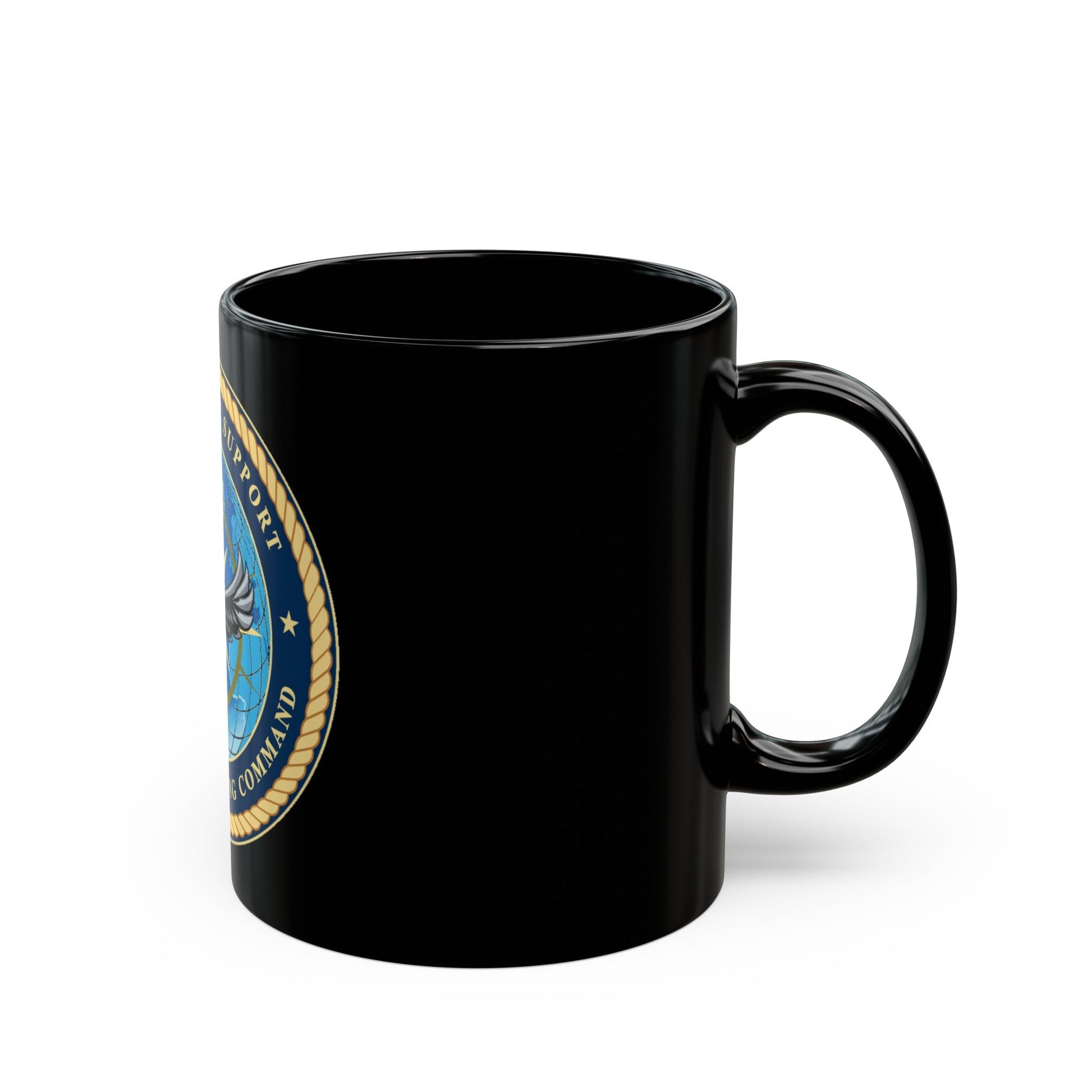 Navy Service Support Advanced Training Command San Diego (U.S. Navy) Black Coffee Mug-The Sticker Space