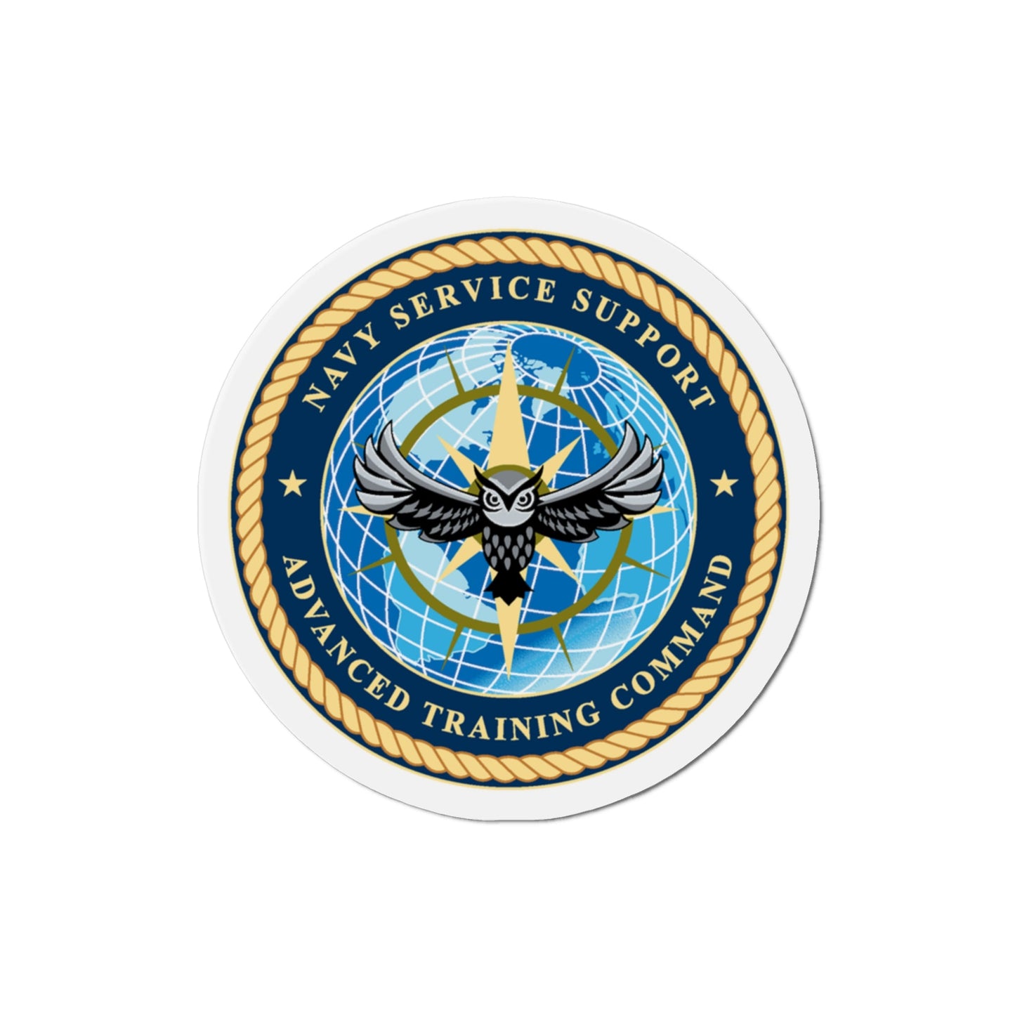 Navy Service Support Advanced Training Command San Diego (U.S. Navy) Die-Cut Magnet-3" x 3"-The Sticker Space