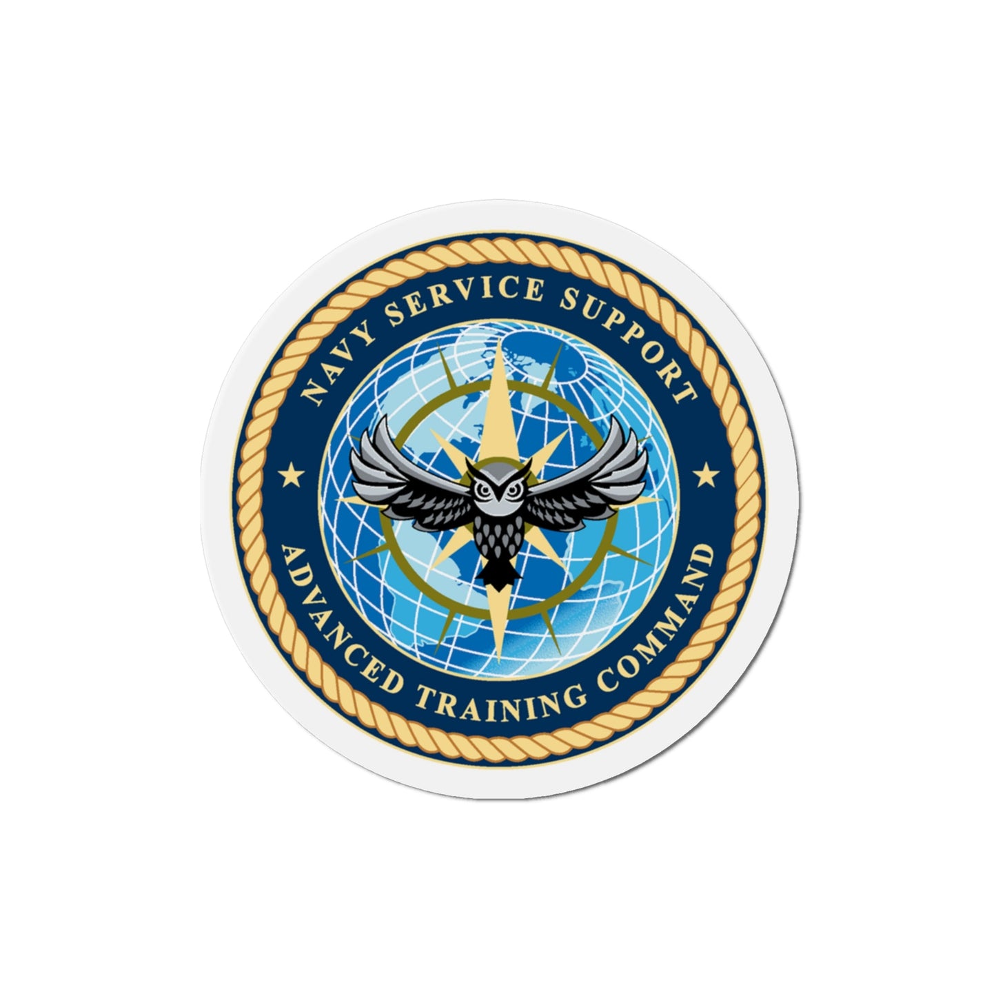 Navy Service Support Advanced Training Command San Diego (U.S. Navy) Die-Cut Magnet-4" x 4"-The Sticker Space