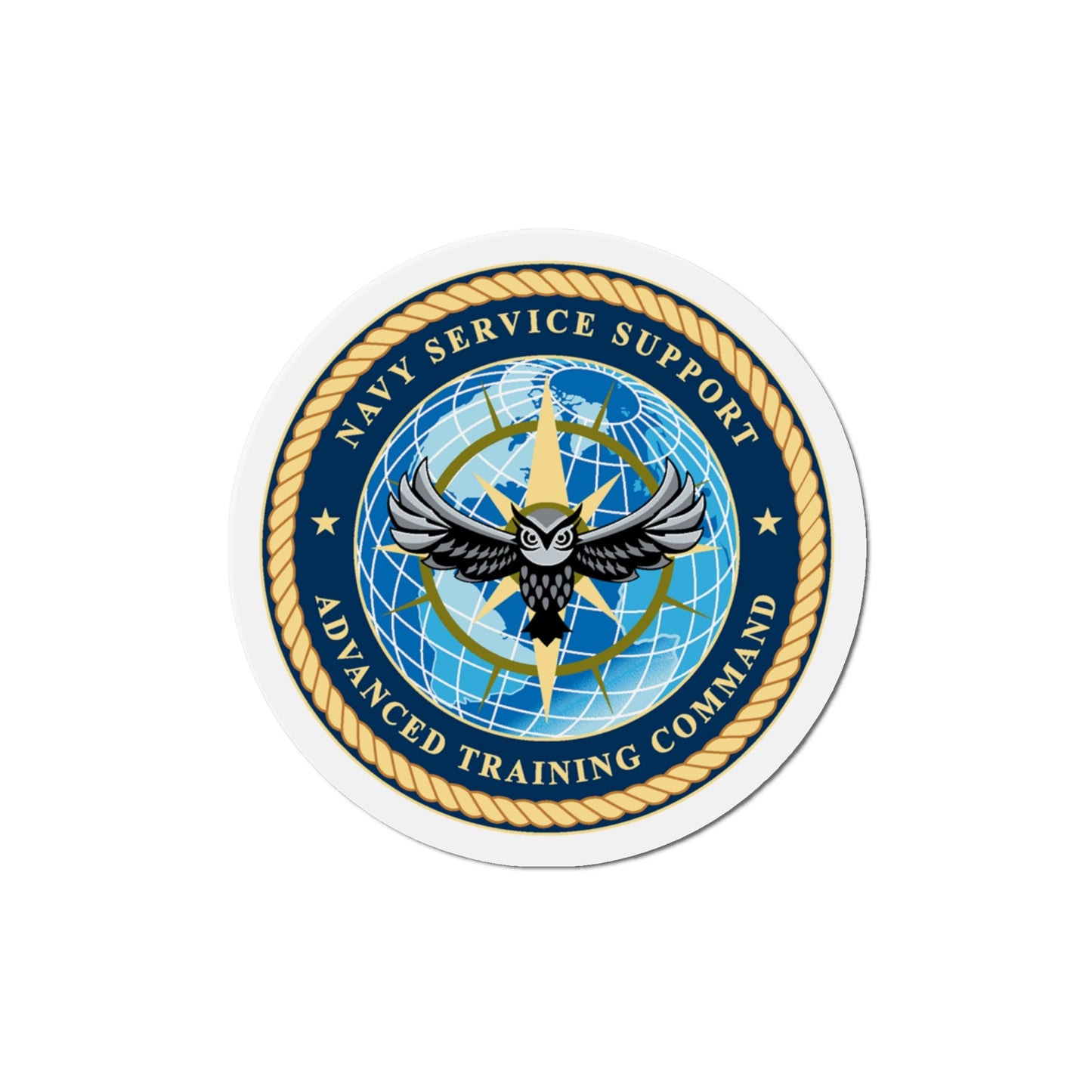 Navy Service Support Advanced Training Command San Diego (U.S. Navy) Die-Cut Magnet-6 × 6"-The Sticker Space