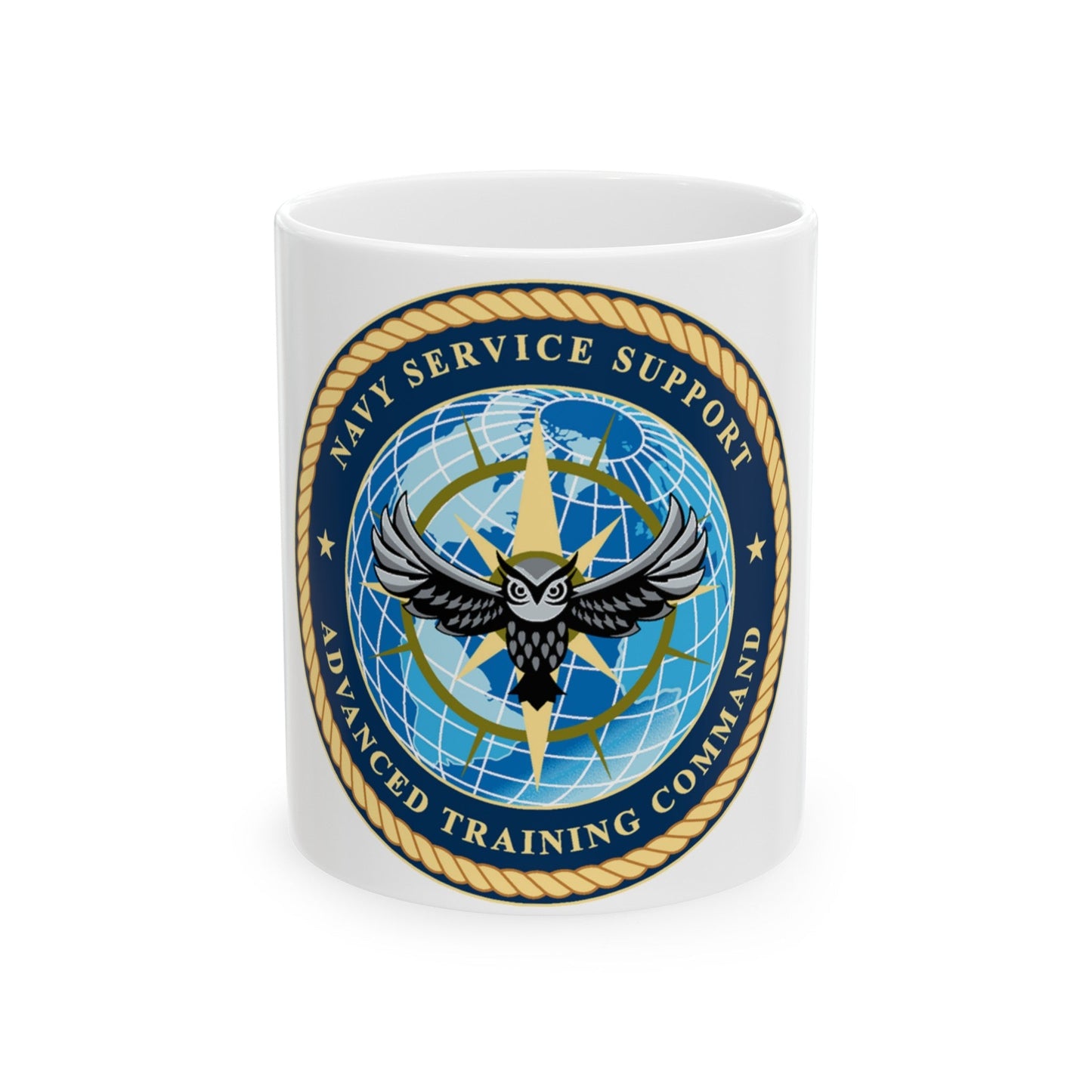 Navy Service Support Advanced Training Command San Diego (U.S. Navy) White Coffee Mug-11oz-The Sticker Space