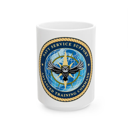 Navy Service Support Advanced Training Command San Diego (U.S. Navy) White Coffee Mug-15oz-The Sticker Space