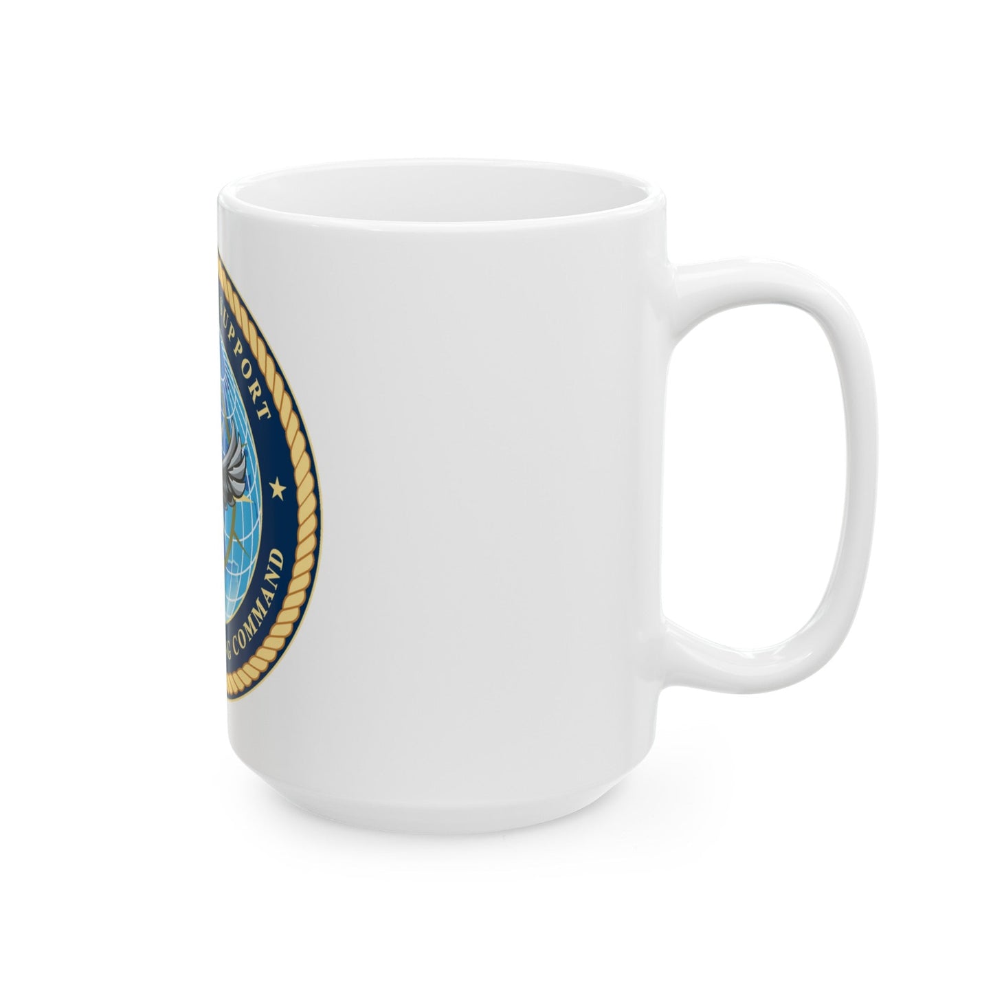 Navy Service Support Advanced Training Command San Diego (U.S. Navy) White Coffee Mug-The Sticker Space