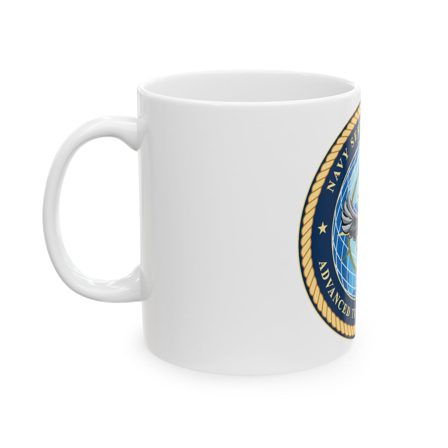 Navy Service Support Advanced Training Command San Diego (U.S. Navy) White Coffee Mug-The Sticker Space