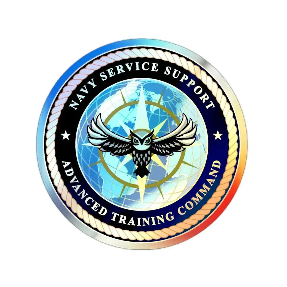 Navy Service Support Advanced Training Command San Diego (U.S. Navy) Holographic STICKER Die-Cut Vinyl Decal 2 Inch Holographic - The Sticker Space