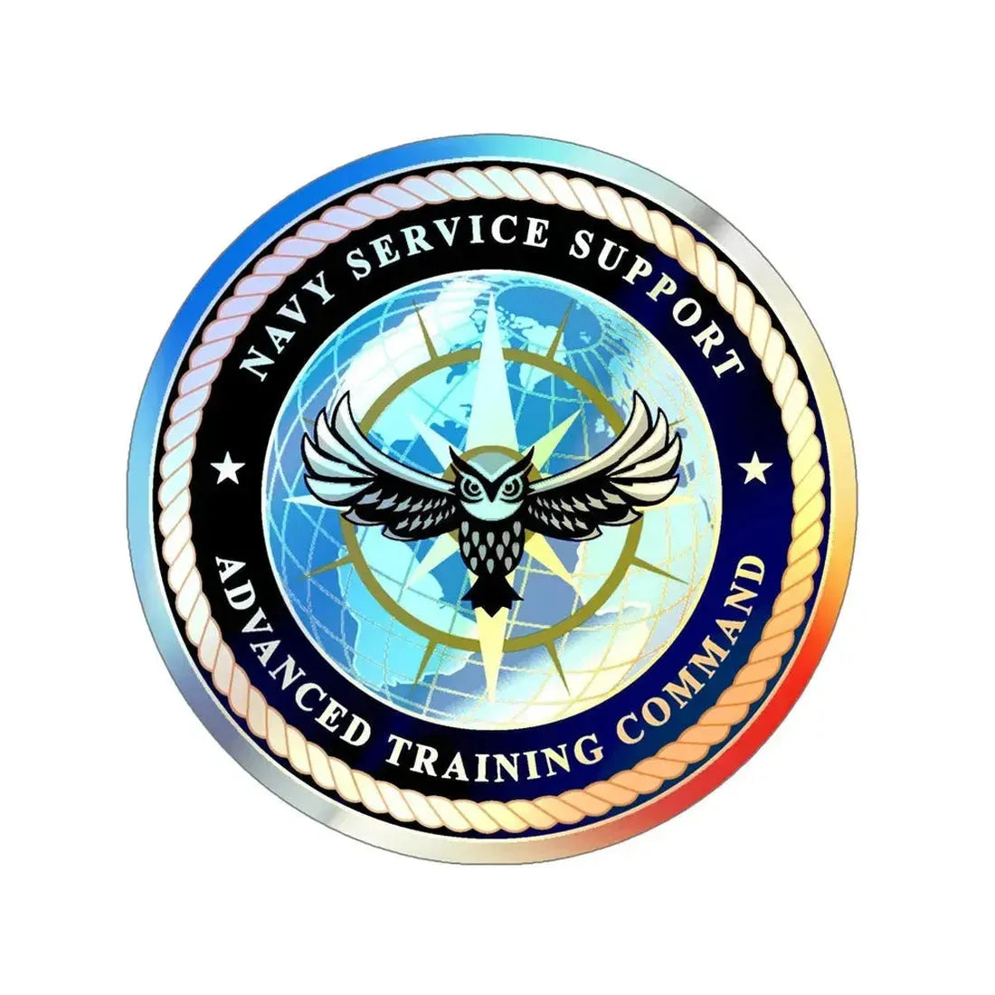 Navy Service Support Advanced Training Command San Diego (U.S. Navy) Holographic STICKER Die-Cut Vinyl Decal 6 Inch Holographic - The Sticker Space