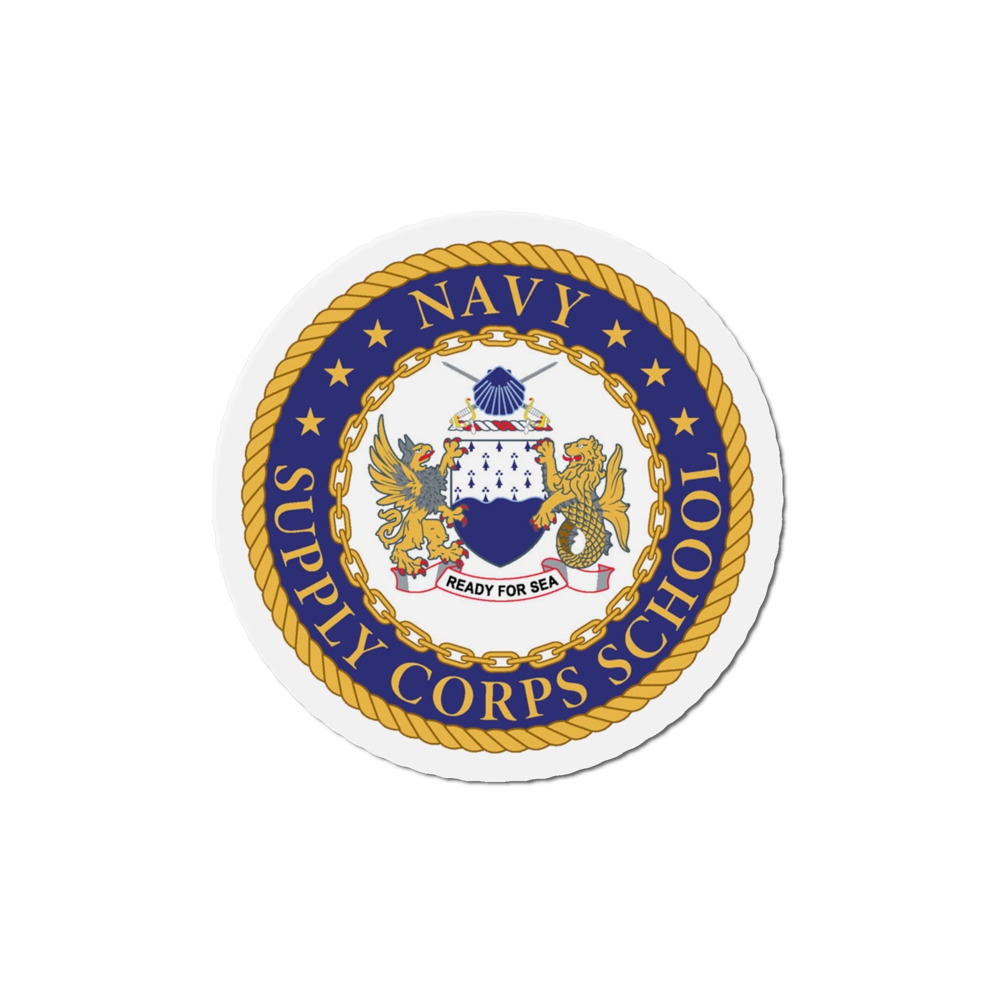 Navy Supply Corps School (U.S. Navy) Die-Cut Magnet-The Sticker Space